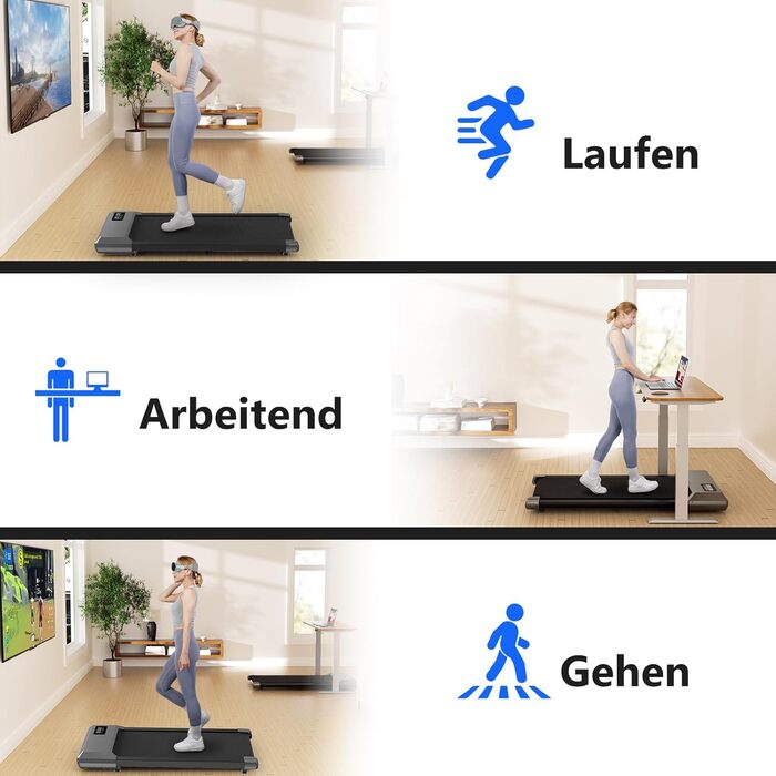 Бігова доріжка Superun Walking Pad 136 кг для дому та офісу, з APP, LCD-дисплеєм і Bluetooth, компактна під стіл
