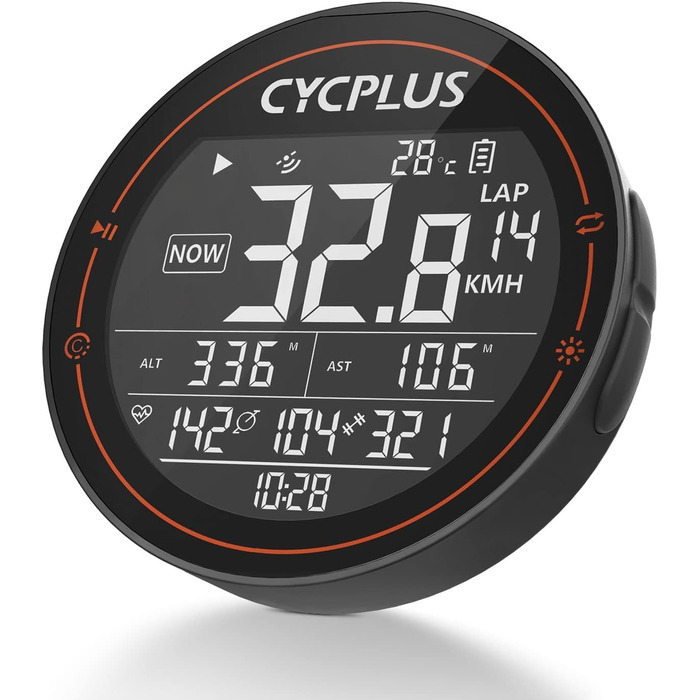 Велокомп'ютер CYCPLUS GPS, бездротовий, водонепроникний IPX6, Bluetooth 5.0, ANT+, одометр, для шосейного велосипеда, сумісний зі Strava (оновлений)