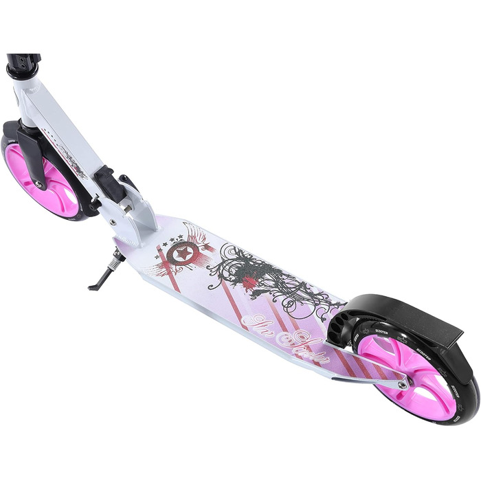 Дитячий алюмінієвий самокат STAR SCOOTER з великими колесами 205 мм для хлопчиків і дівчаток від 6 років, міський складаний самокат для дітей і дорослих