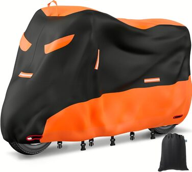 Водонепроникна накривка для мотоцикла Motorrad, 245x105x125 см. Захист від UV, дихаюча, з відбиваючими елементами. Підходить для мотоциклів, скутерів та велосипедів