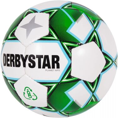 Футбольний м'яч DERBYSTAR Planet APS v21, біло-зелено-чорний, розмір 5