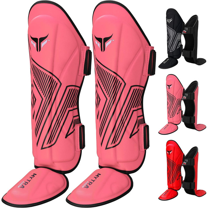 Захист для ніг Mytra Fusion, Наколінник для боксу, ММА, Муай Тай, Марціальні мистецтва, Рожевий, S/M