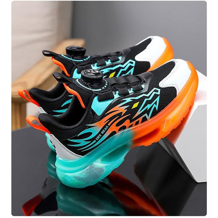 Дитячі баскетбольні кросівки Neu Kinder з шнурівкою-швенк, сітка, оранжевий колір, розмір 29-39