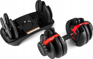 Регульовані гумовані гантелі Gymtek 1 x 24 кг