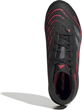 Дитячі футбольні бутси adidas Predator League Turf, чорно-сіро-червоні