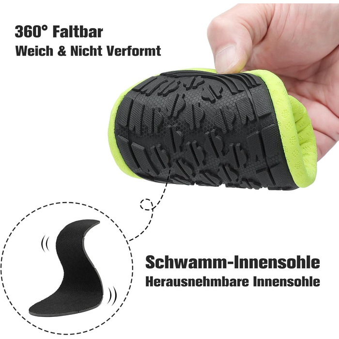 Чоботи для плавання SAGUARO: чоловічі та жіночі, водонепроникні, для пляжу, серфінгу, дайвінгу, неопренові, швидко сохнуть, розміри EU 36-47 (зелений, жовтий)