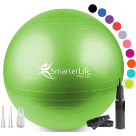 Фітнес-м'яч SmarterLife для йоги, балансу та народження (65 см, лайм)