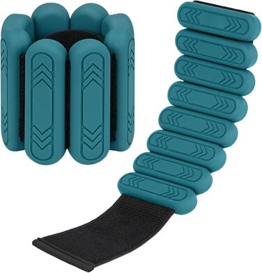 Набір напульсників з обтяженням для зап'ястя та щиколоток Smlper (2 шт., 2 кг), для фітнесу, йоги, танців, ходьби, бігу (зелений)