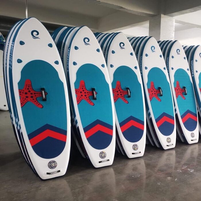Надувна SUP-дошка WOWSEA Pioneer P1/P2, 245×76×12,7 см, комплект аксесуарів, блакитна, міцна та стійка для відпочинку та спорту