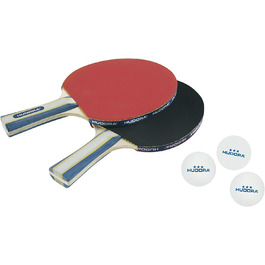 Набір для настільного тенісу Hudora New Contest 2.0: 2 ракетки та 3 м'ячі (76245)