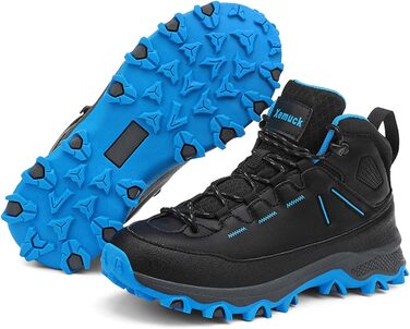 Дитячі трекінгові черевики Kinder: зручні та універсальні для активного відпочинку (EU 30-39, чорно-синій)