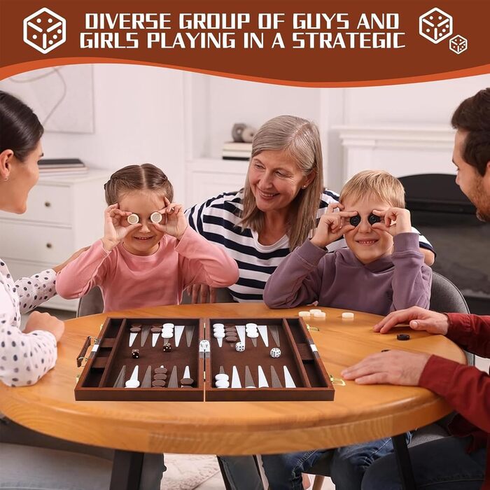 Набір для гри в шашки (бекґеммон) дерев'яний, 2 гравці, з чохлом, набір для подорожей