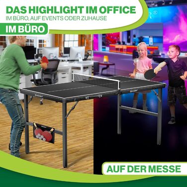Набір для пінг-понгу KESSER® Mini з ракетками, м'ячами та сіткою | Розкладний стіл для гри в настільний теніс | Ігровий набір для дітей та дорослих | 153 x 76,5 см
