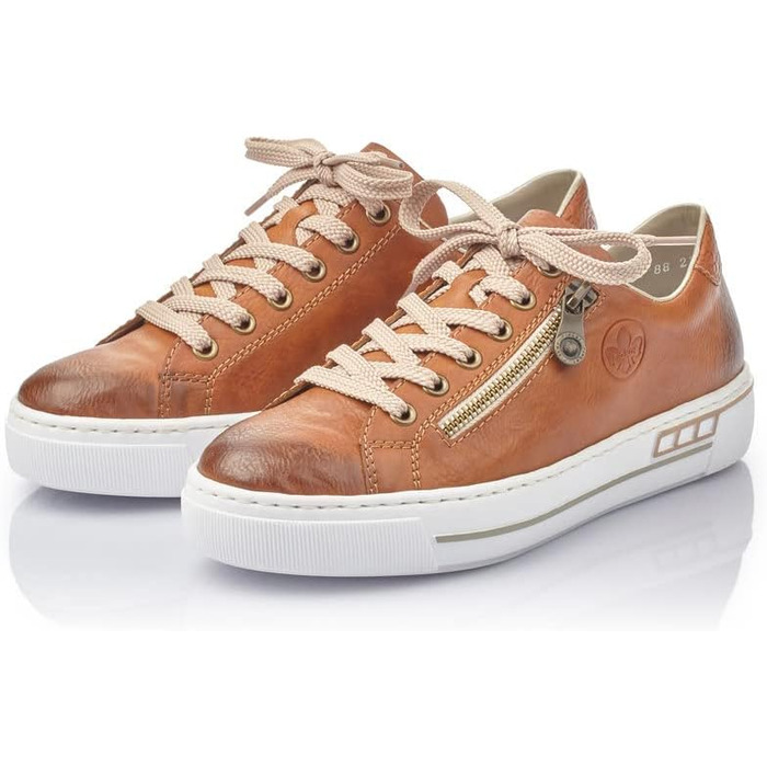 Кросівки жіночі Rieker L88C2, коричневі шкіряні, 40 EU