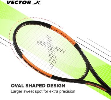 Тенісна ракетка Vector X для чоловіків та юнаків | Алюмінієва, легка | Рівень: початковий-середній