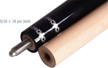 Набір для більярду AB Earth Pool-Queue-Stick з ергономічним дизайном, 13 мм, 147.3 см, з кейсом з берези