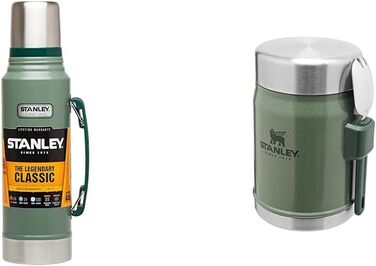 Термос Stanley Classic Legendary 1 л – зберігає тепло/холод 24 години та термоконтейнер для їжі з ложкою 400 мл