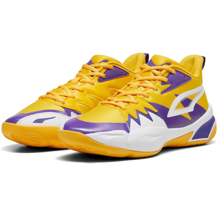 Кросівки баскетбольні чоловічі PUMA Genetics, 44.5 EU, жовтого та білого кольорів