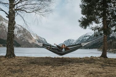 Гамак AMAZONAS Paradiso XXL Комфортний ручної роботи з Бразилії, 250х175 см, до 200 кг, колір Лава (Срібло)