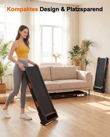 Бігова доріжка Lacuffy Walking Pad з нахилом для дому та офісу, керування через додаток, AI-тренування, підтримує до 136 кг, 90 см, чорна