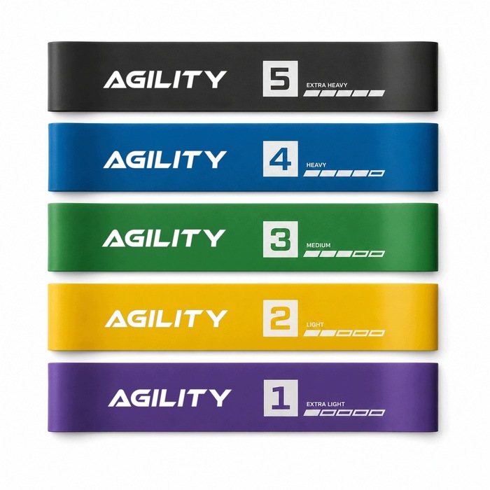 Набір фітнес-резисторів для силових тренувань та розтяжки Agility 9в1