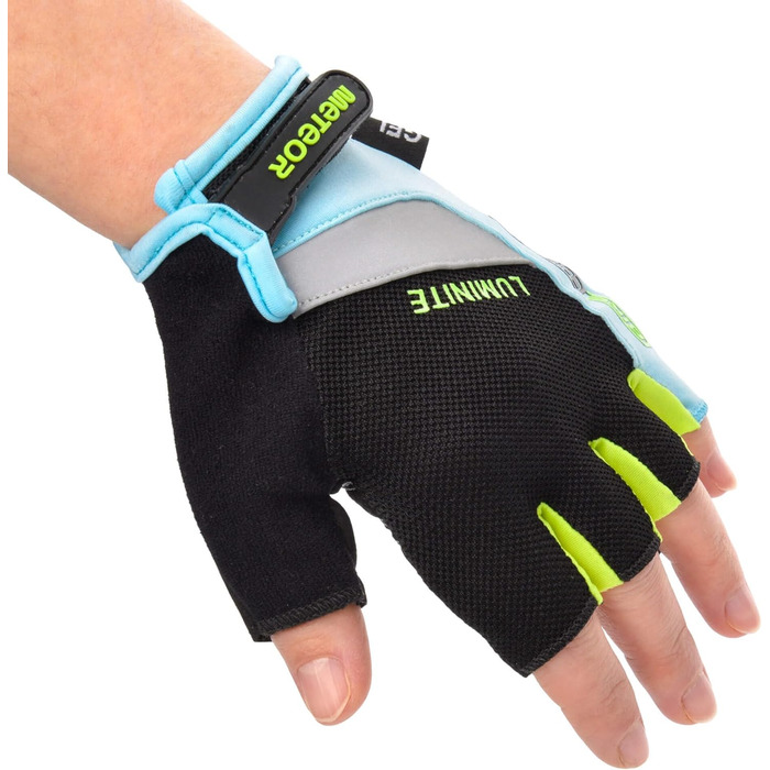 Рукавички Meteor Radhandschuhe MTB для гірського велосипеда, чоловічі/жіночі, для дітей, зелені/сині