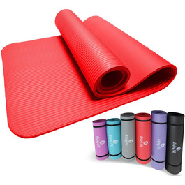 Фітнес-мат Yoga NBR 185x80 см червоний, спортивний килимок