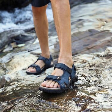 Чоловічі сандалі спортивні шкіряні водонепроникні Wanderland Dunkelblau 42 EU