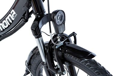 Електровелосипед складаний Moma Bikes Ebike20.2, алюмінієвий, Shimano 7 швидкостей, акумулятор іон-літій 36V 16Ah