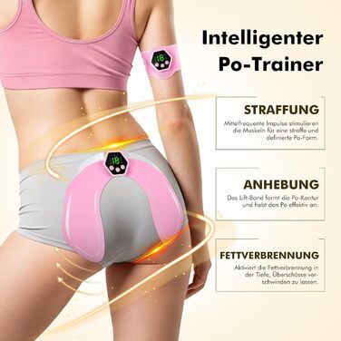 Електричний тренажер EMS для пресу та всього тіла, 6 режимів, 19 інтенсивностей