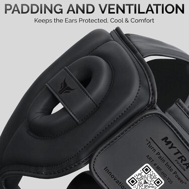 Захист голови для чоловіків та жінок — повний захист обличчя для спарингу з захистом скронь, чола та вух, регульована посадка для MMA, Муай Тай та кікбоксингу