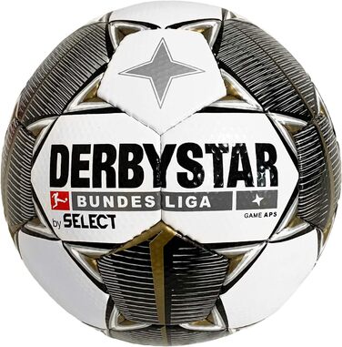 Футбольний м'яч Derbystar Bundesliga APS 2019/2020, розмір 5, біло-сірий-золотий