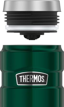 Термокружка THERMOS Stainless King 470 мл, зелена, для кави і чаю, нержавіюча сталь, ізоляційна, герметична, зберігає тепло 7 годин, холод 18 годин, BPA Free, підходить для посудомийної машини