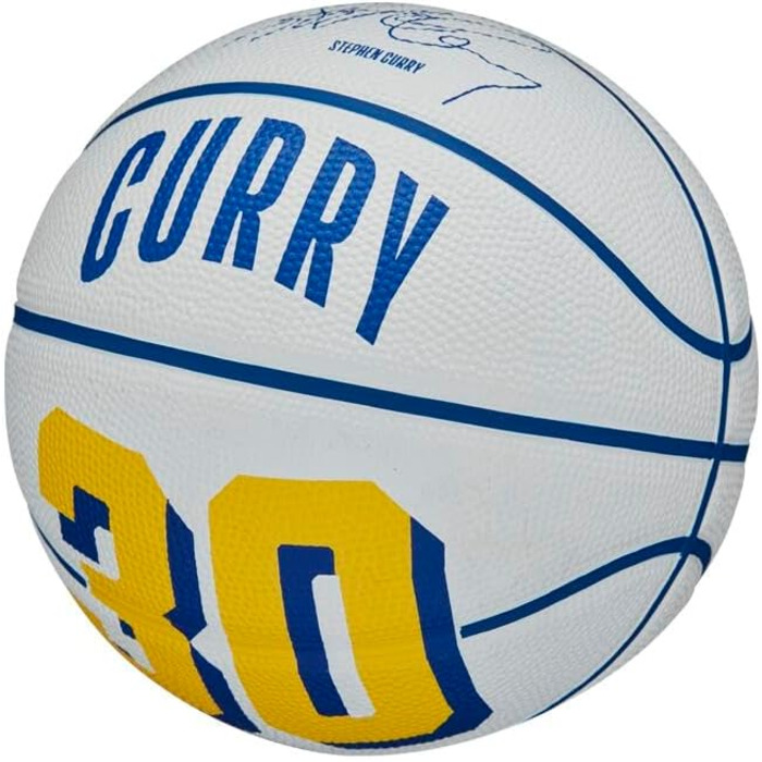 Баскетбольний м'яч Wilson NBA Player Icon для вулиці, розмір 7 (74,9 см) та міні розмір 3, Golden State Warriors