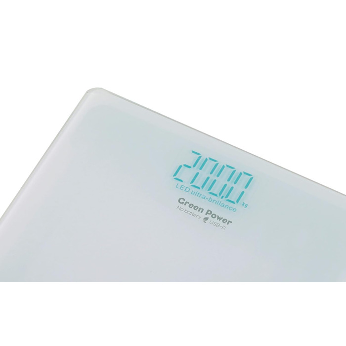 Ваги для людей LITTLE BALANCE 8656 Blue Tech USB-R, без батарей, перезаряджувані, USB, ремонтопридатні, до 200 кг, білі
