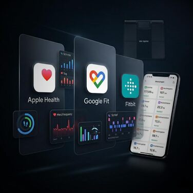 Розумні ваги для аналізу складу тіла Körperanalyse-Waage: 58 показників, 8 електродів, Bluetooth, додаток без підписки, мультикористувач, звітність