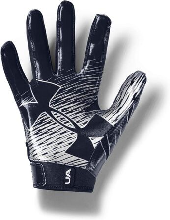 Дитячі рукавички Under Armour F7 YTH для хлопчиків, розмір Small, колір: темно-синій (Midnight Navy) / металевий срібло