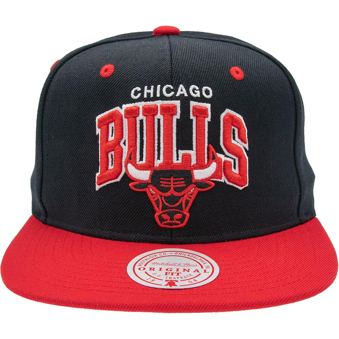 Кепка Mitchell & Ness Snapback Team Arch NBA Chicago Bulls чорний/червоний