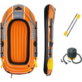 Надувний човен Bestway Kondor 2000, 188x98x30 см, для 1 дорослого і 1 дитини, комплект