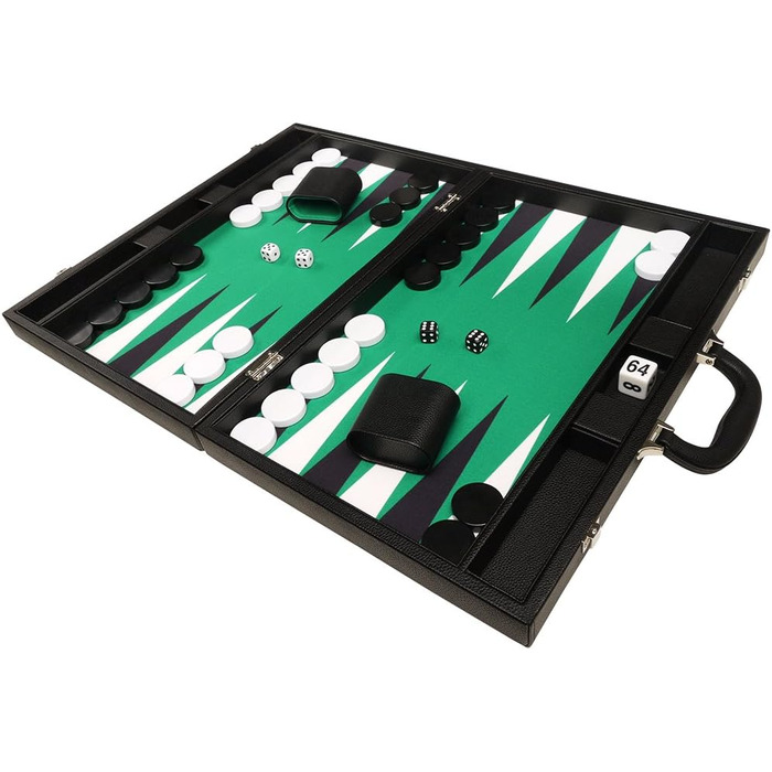 Набір для гри в шашки Silverman & Co. Преміум-клас, 48 x 64 см, чорний з білими та чорними точками, для дорослих та дітей від 6 років