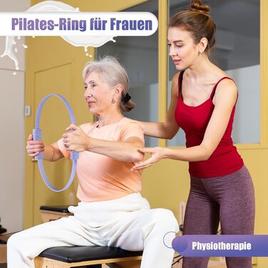 Набір для пілатесу: кільце, стрічки, міні-м'яч, постер та сумка. Набір для тренування корпусу для жінок (фіолетовий)