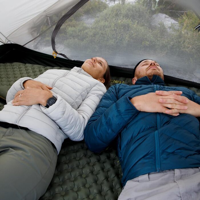 Каремат Naturehike 3.5R для кемпінгу самонадувний, зимовий (-6℃), зелений оливковий, тип 'Мумія', високий R-значення, 4 сезони
