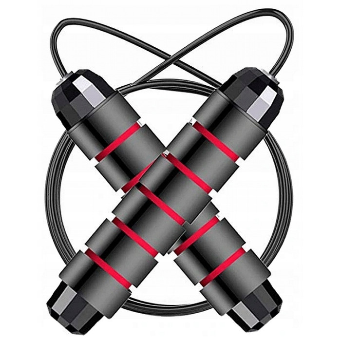 Стрибальний канат Fit4Med з пластику, 300 см, чорний