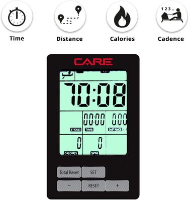 Водний веслувальний тренажер CARE FITNESS Skipper SP для дому з LCD-дисплеєм, складаний ергономічний водяний гребний тренажер