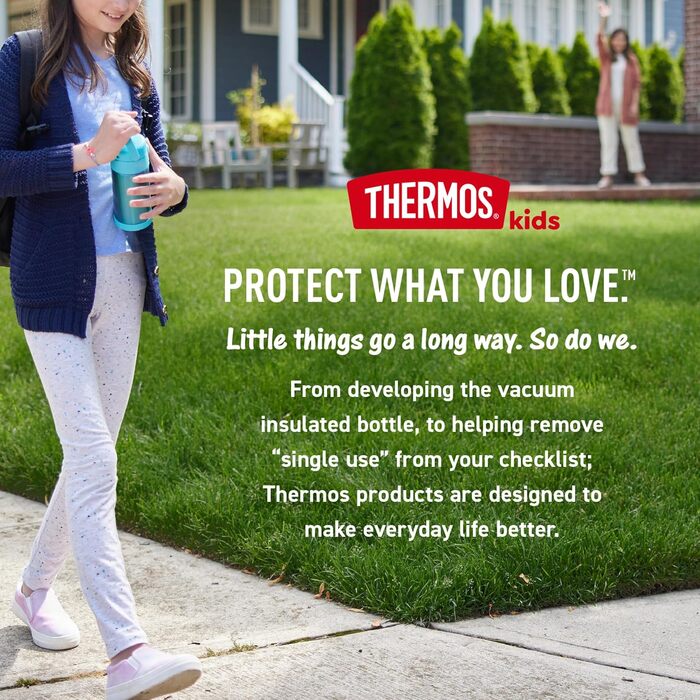 Дитяча термопляшка зі сталі Thermos Funtainer з трубочкою, вакуумна ізоляція, 355 мл, чорна