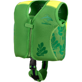 Дитячий жилет для плавання Konfidence Maui Green S (2-3 роки, 15-19 кг) | Безпечний, регульований, CE-сертифікат