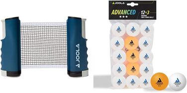 Набір для настільного тенісу JOOLA CONNECT: розкладна мережа, регульована довжина, блакитний колір, комплект (можливе доповнення чохлом для ракет та м'ячами), для сімейних ігор