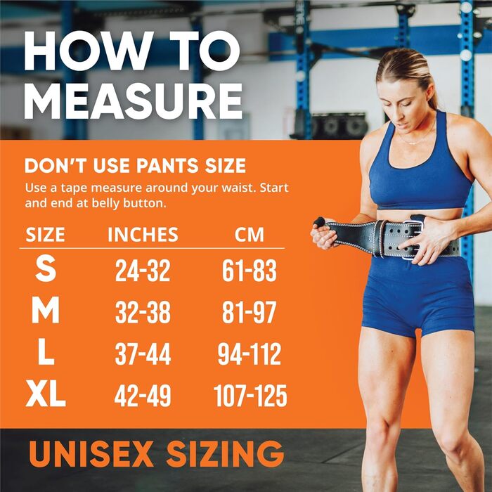 Планка для важкої атлетики (5 мм) – шкіряний пояс для жінок та чоловіків – функціональний пояс для тренувань – фітнес-пояс для важкої атлетики, пауерліфтингу, присідань та станової тяги – регульований чорний / білий M