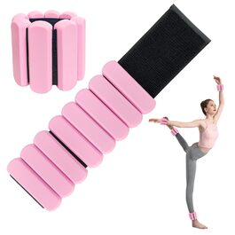 Набір вагів для зап'ястя та щиколоток, 1 кг, регульовані, для йоги, танців, пілатесу, кардіо, аеробіки, ходьби (2 шт.)