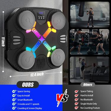 Музична скринька-машина, спортивні іграшки для дітей, настінна музична скринька з підсвіткою та звуком, подарунок для хлопчиків та дівчаток віком 3, 4, 5, 6, 7, 8 років, чорна